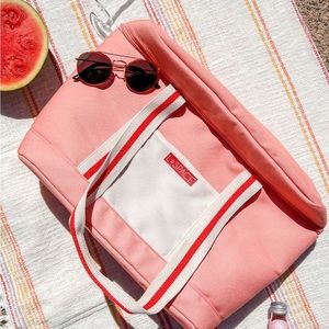 L Space coastal cooler bag coral